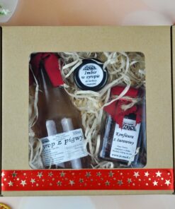 [10 BN] 🎁 Świąteczny 🎁 Zestaw z syropem z pigwy, konfiturą z żurawiny i mini imbirem