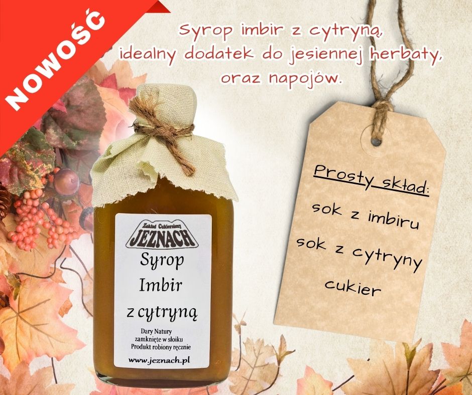 Prosty skład sok z imbiry sok z cytryny cukier